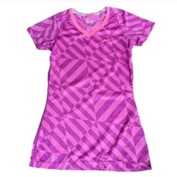 Nike Pink Geometric Short Sleeve Tee - Picture 1 of 7